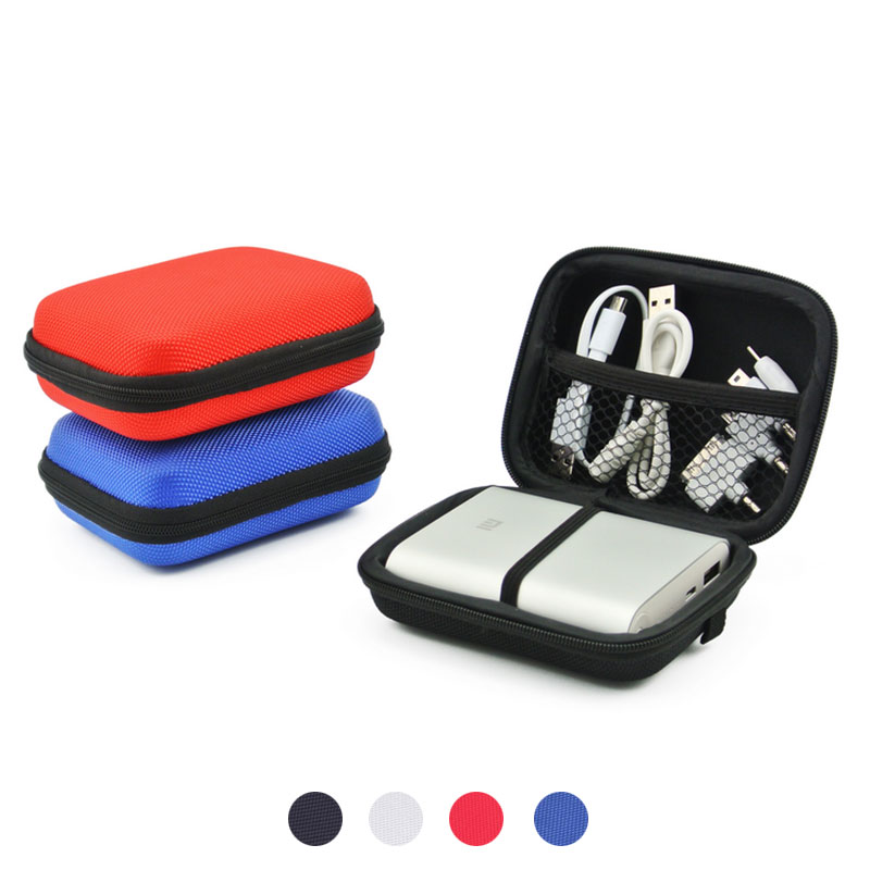 Hard Packing Carry Case Travel Cell Phone Earphone Cable Electronics Accessories Organizer Bag