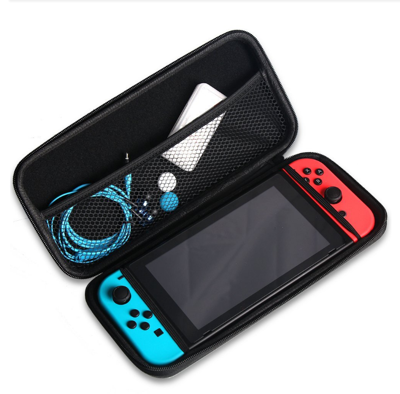 Custom Carbon Pu Protective Slim Travel Storage Carry Case For Nintendo Switch Case Hard