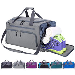 Wet Pocket & Shoes Compartment Travel Duffel Bag Men Women GYM bag