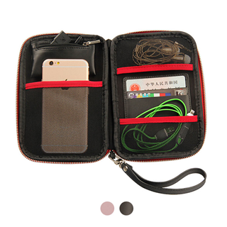 Anti Shock Protective Functional Foam Mold Hard Zipper Pink Travel Carrying Eva Passport Bag